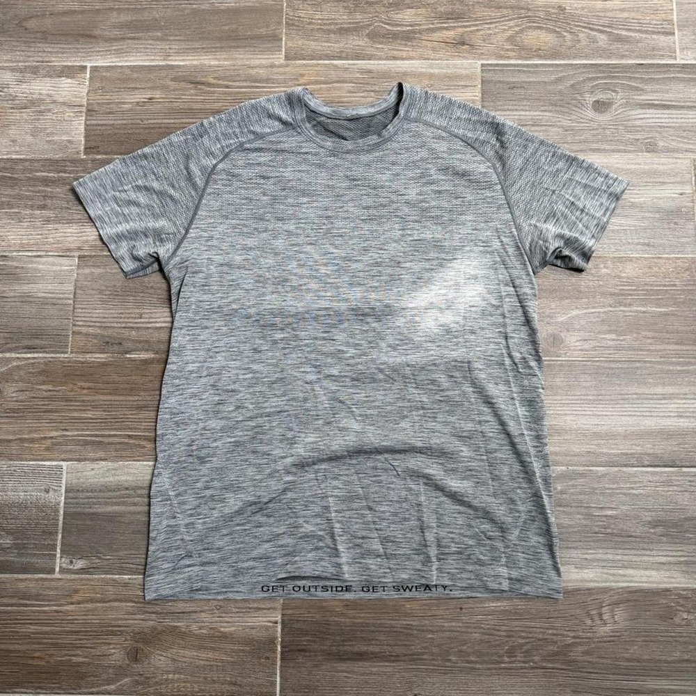Gray heathered Lululemon swiftly tech t-shirt size XL